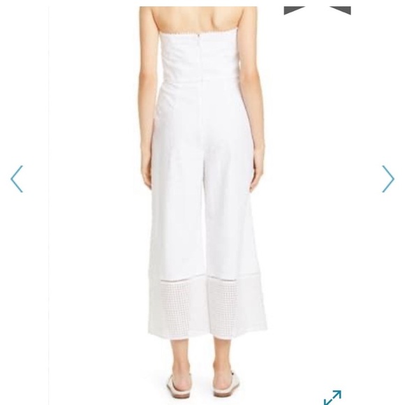 Club Monaco White Eyelet Jumpsuit Strapless - Picture 4 of 12